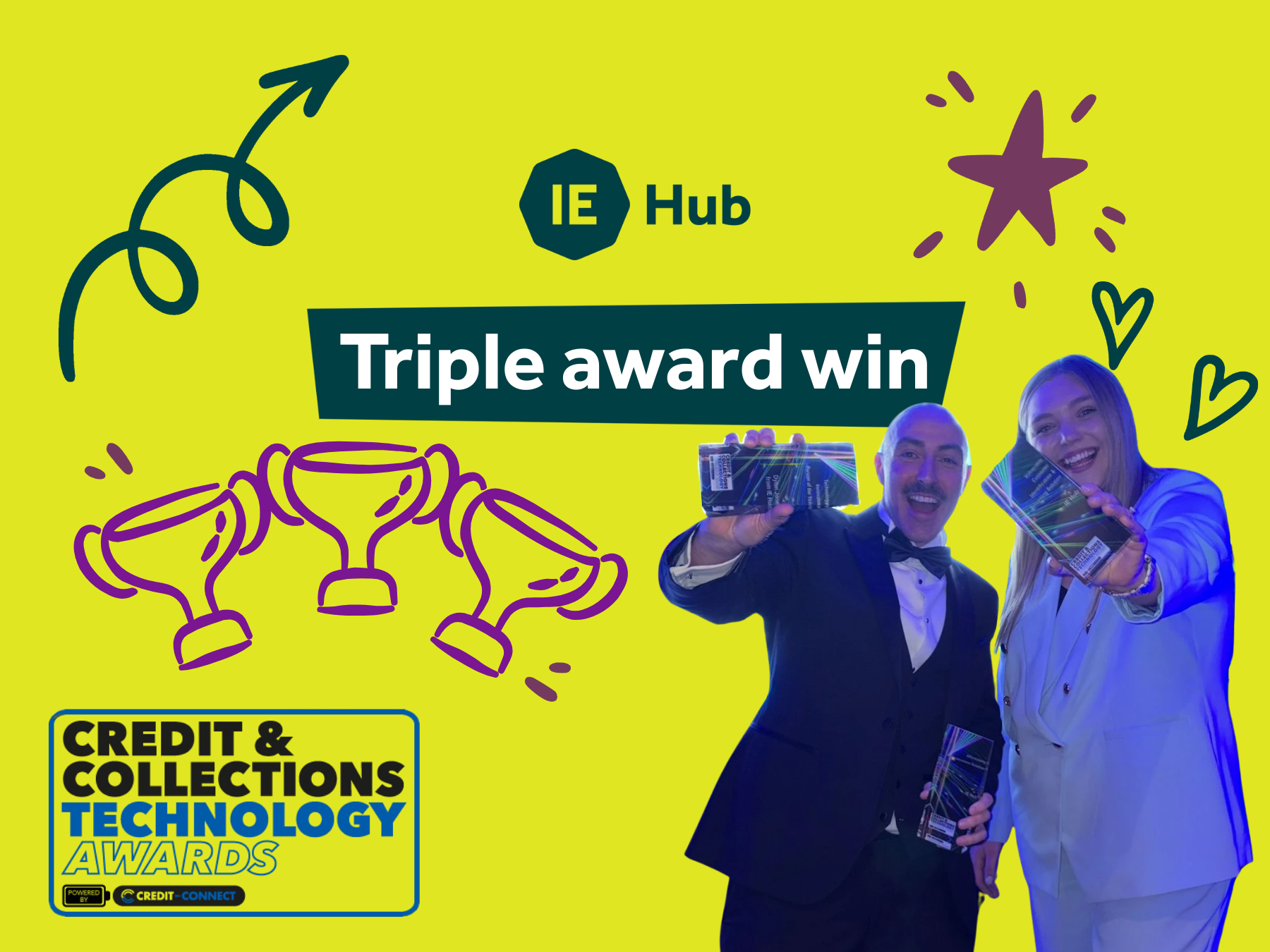 IE Hub wins three Credit & Collections Technology Awards 2025